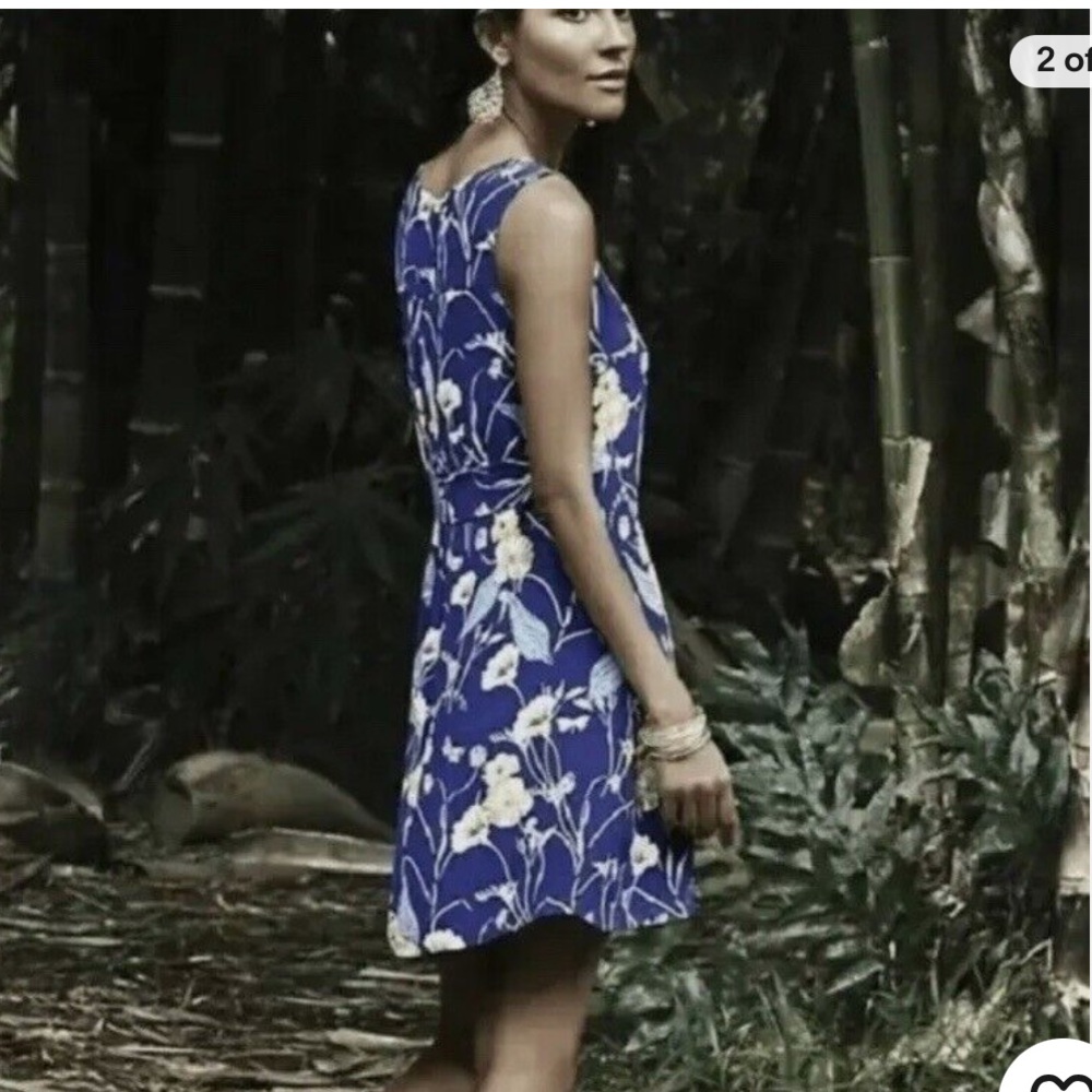 Anthropologie‎ HD in Paris Purple Floral Silk Dress